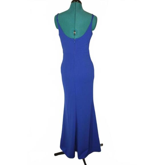 NWT Lulus Blue Maxi Gown Spaghetti Strap Formal Dress Women’s XS NWT - Picture 4 of 8